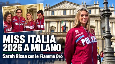 Miss Italia 2026 Sarah Rizea alla Scala per la festa della Polizia di Stato