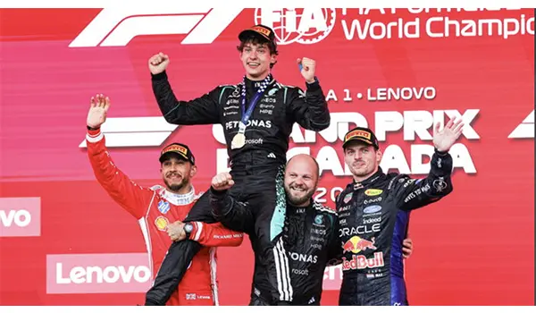 Antonelli trionfa anche in Canada e vola nel Mondiale F1, Hamilton riporta la Ferrari sul podio