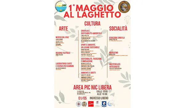 "Primo Maggio al Laghetto": Una Giornata di Socialità, Arte, Cultura, Cinofilia e Sostenibilità Ambientale a Marcianise