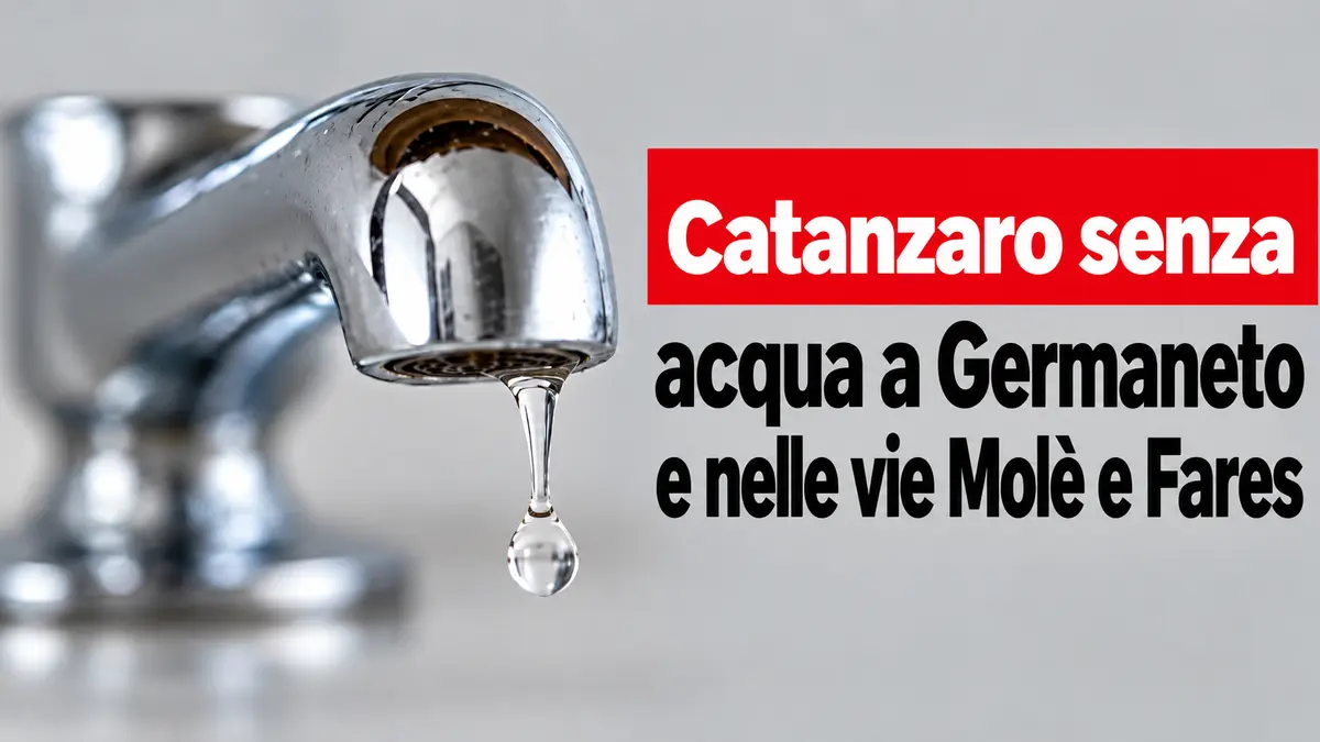 Catanzaro senza acqua a Germaneto e nelle vie Molè e Fares per lavori urgenti