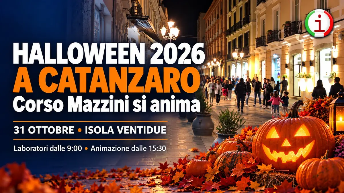 Halloween 2026 a Catanzaro tra zucche e animazione su Corso Mazzini