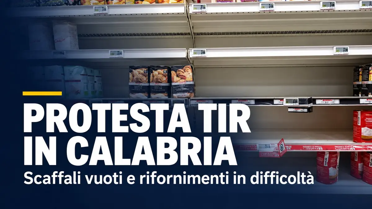 Protesta dei Tir in Calabria e supermercati in difficoltà a Catanzaro scarseggiano i prodotti freschi