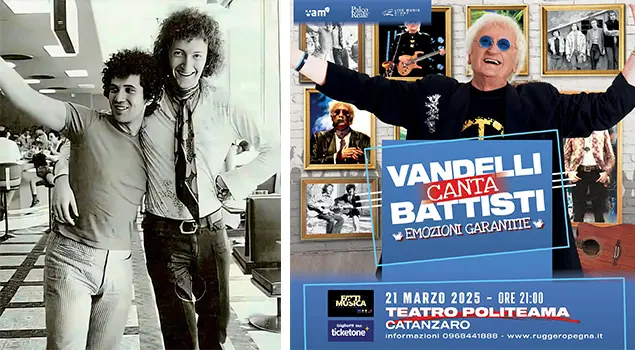 Fatti di Musica 2025: “Maurizio Vandelli canta Lucio Battisti” Il 21 marzo al Teatro Politeama di Catanzaro.
