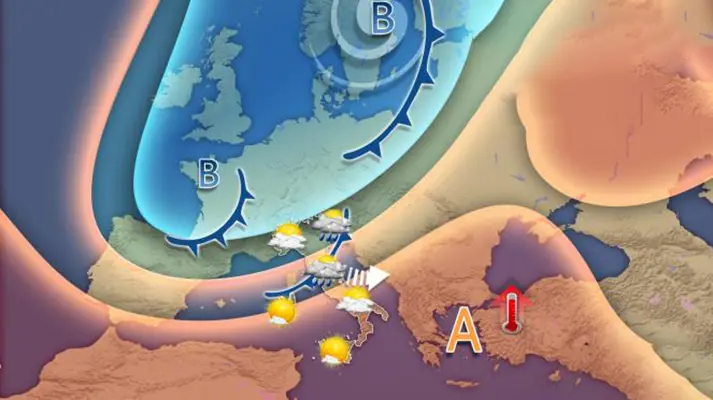 Previsione Meteo: previsioni per giovedì e venerdì - Piogge intense e temperature estive