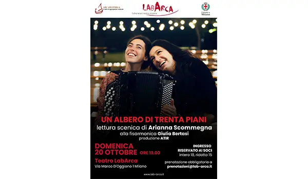 Evento Imperdibile: La Lettura Scenica di Arianna Scommegna con Giulia Bertasi alla Fisarmonica