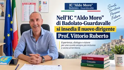 Nell’IC “Aldo Moro” di Badolato-Guardavalle si insedia il nuovo dirigente Prof. Vittorio Ruberto