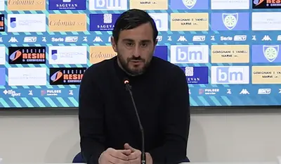 Carrarese – Catanzaro 3-3: mister Aquilani analizza il pareggio. Video