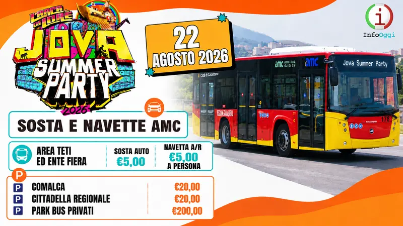 Jova Summer Party a Catanzaro come raggiungere Germaneto tra parcheggi e navette AMC