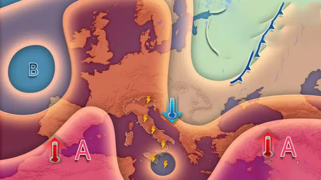 Meteo weekend dopo Ferragosto: in arrivo temporali forti su molte regioni