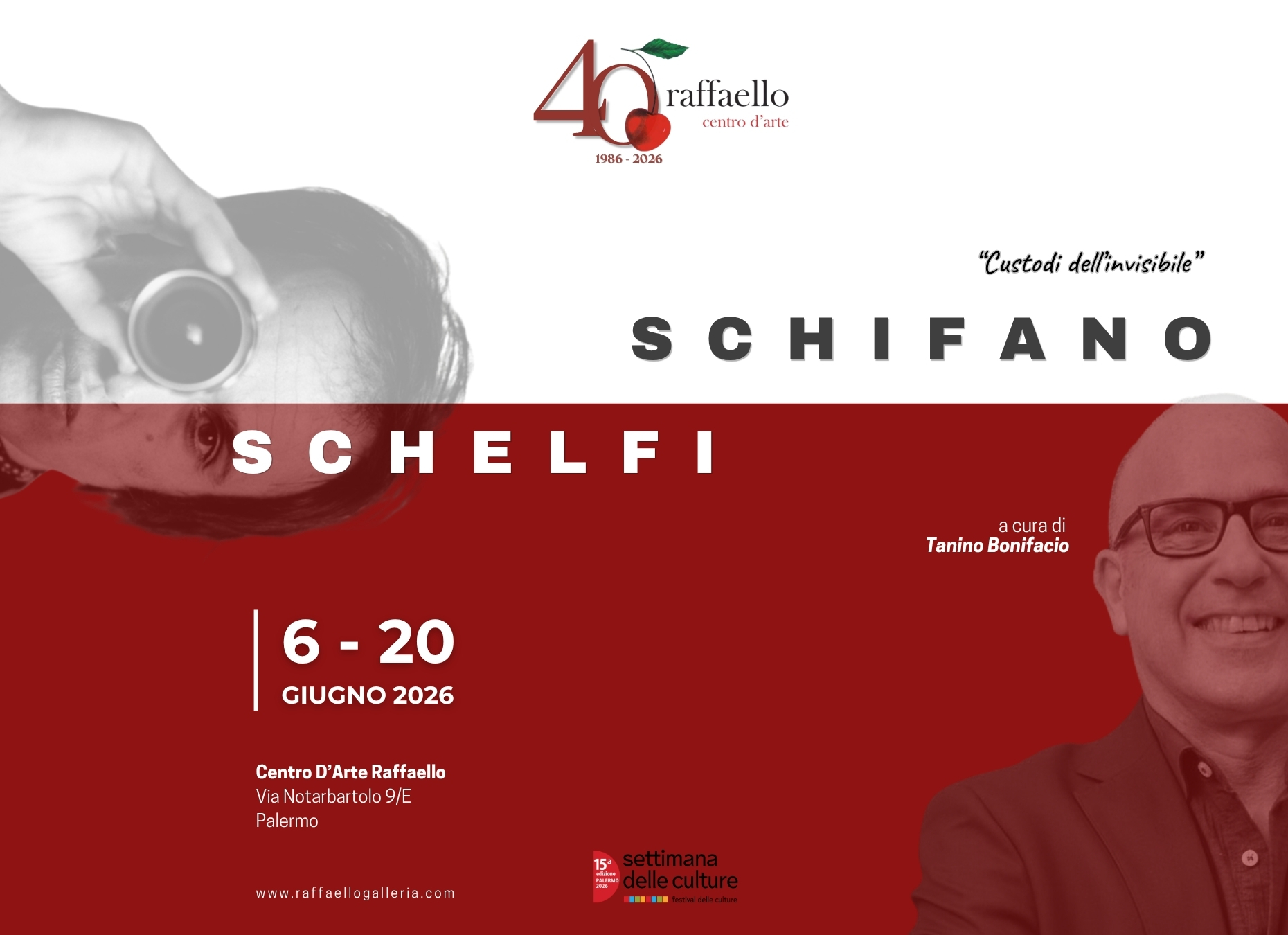 “Custodi dell’invisibile”, dal 6 al 20 giugno la nuova mostra del “Centro d’arte Raffaello” curata da Tanino Bonifacio in occasione del quarantennale di attività. Protagonisti, Mario Schifano e Dario Schelfi, lontani nel tempo ma vicini nello sguardo