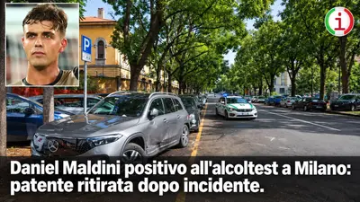 Daniel Maldini positivo all'alcoltest a Milano: patente ritirata dopo incidente