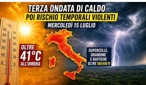 Meteo Italia, nuova ondata di caldo con picchi oltre 41 gradi: poi rischio temporali violenti e grandine al Nord