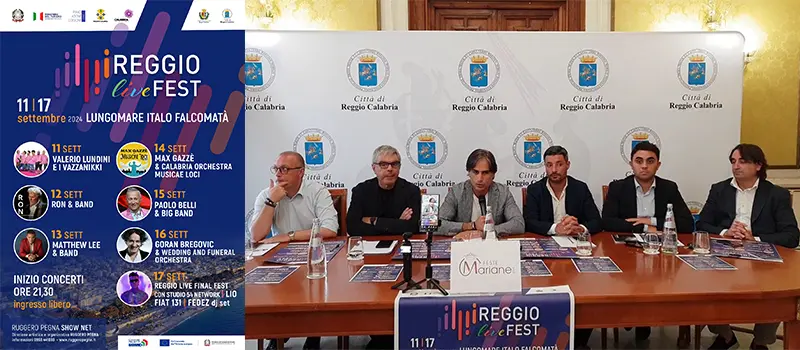 Presentato il “Reggio Live Fest”: una raffica di grandi live dall’11 al 17 settembre, si parte con Valerio Lundini e i vazzanikki