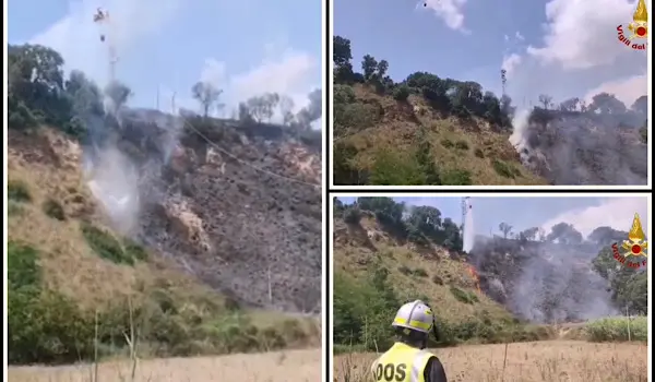 Incendio boschivo a Pianopoli domato in poche ore: decisivo l’intervento di squadre di terra ed elicottero