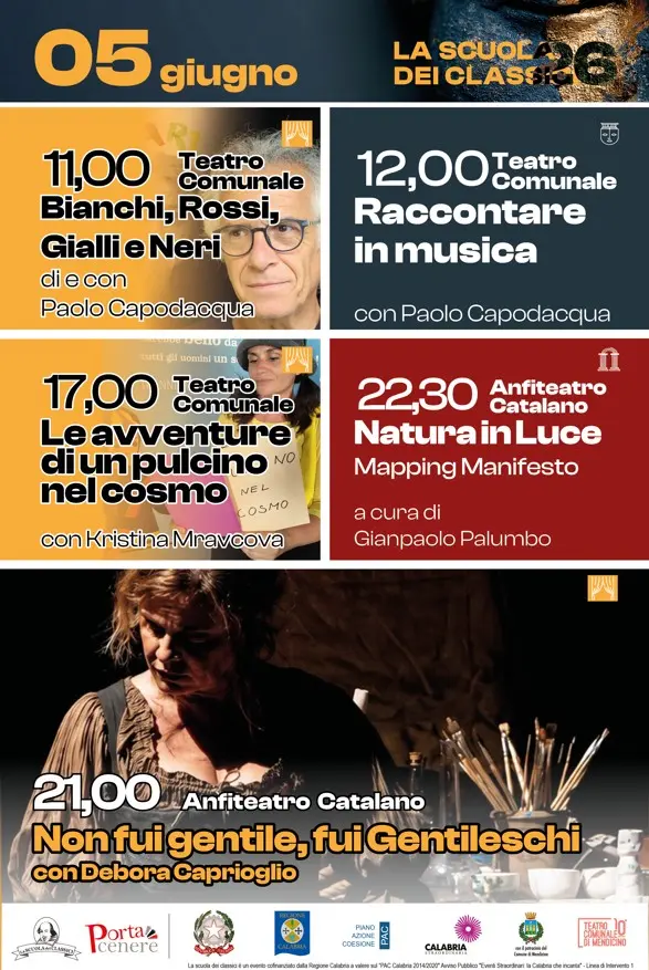 La Scuola dei classici 2026: a Mendicino cresce l’attesa per Debora Caprioglio nei panni di Artemisia Gentileschi