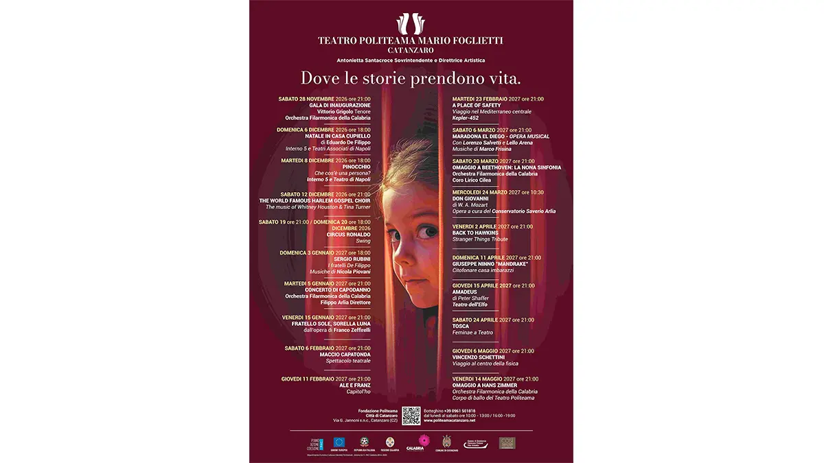 Teatro Politeama di Catanzaro, al via gli abbonamenti: formule e prezzi per la nuova stagione