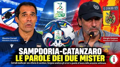 Sampdoria-Catanzaro, Corradi esulta e Gorgone riflette sugli errori decisivi, Video