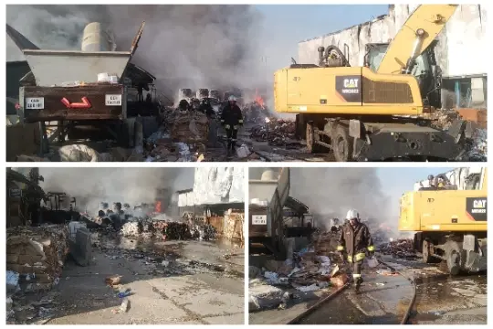 Lamezia Terme, incendio in un’azienda di rifiuti: intervento massiccio dei Vvf