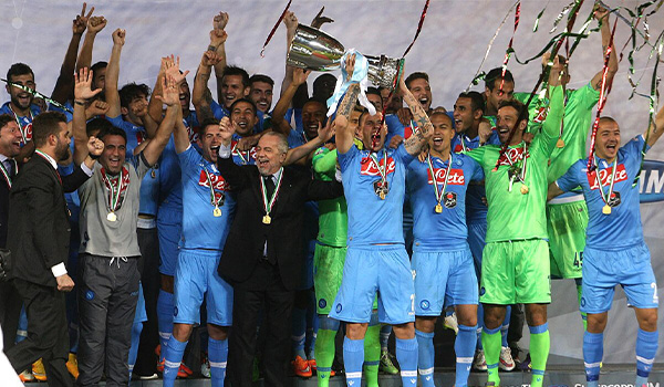 Napoli-Bologna 2-0, trionfo azzurro in Supercoppa: De Laurentiis esulta