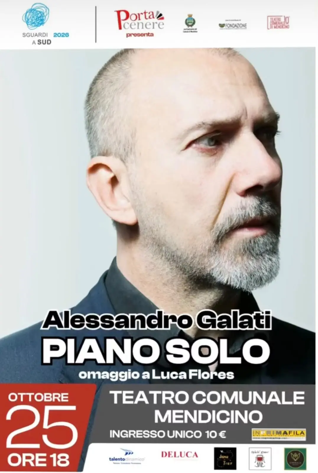 "Sguardi a Sud", Alessandro Galati in concerto a Mendicino: il jazz senza confini di "Piano Solo"