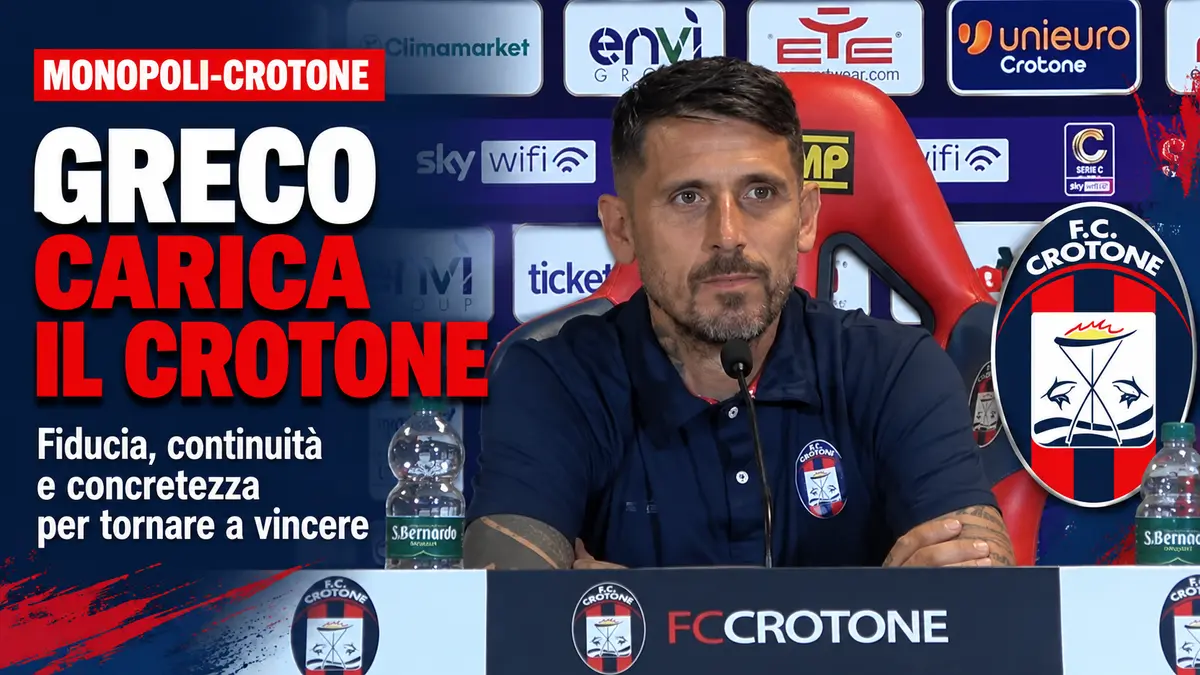 Crotone, Greco guarda avanti: a Monopoli servono, fiducia e concretezza