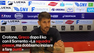 Crotone, Greco dopo il ko con il Sorrento: «La squadra cresce, ma dobbiamo iniziare a fare punti» Video