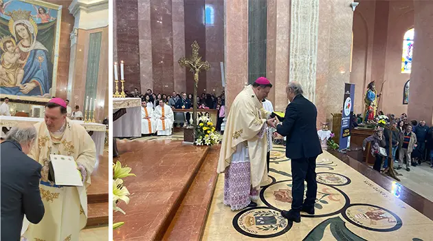 Un dono prezioso per la Basilica: consegnato un defibrillatore durante il pellegrinaggio del 25 aprile