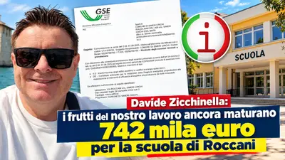 Davide Zicchinella: i frutti del nostro lavoro ancora maturano, 742 mila euro per la scuola di Roccani!