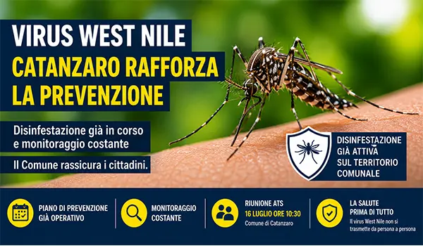 West Nile, Catanzaro intensifica la prevenzione