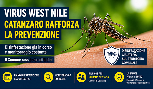 West Nile, Catanzaro intensifica la prevenzione