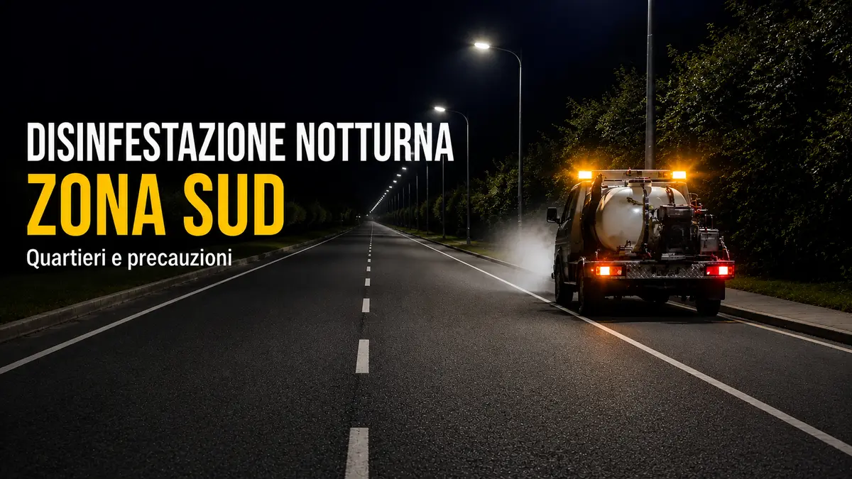 Catanzaro, disinfestazione notturna nella Zona Sud: quartieri coinvolti e precauzioni