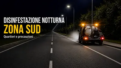 Catanzaro, disinfestazione notturna nella Zona Sud: quartieri coinvolti e precauzioni