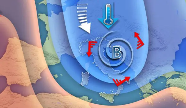 Meteo Italia: ciclone freddo in arrivo con temporali, grandine, vento forte e neve anche a bassa quota
