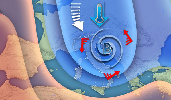 Meteo Italia: ciclone freddo in arrivo con temporali, grandine, vento forte e neve anche a bassa quota