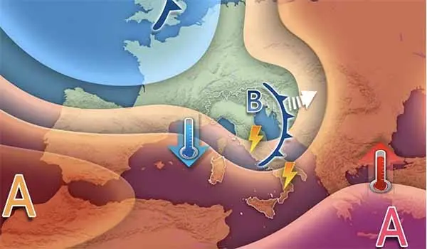 Meteo: forte ondata di maltempo fino a giovedì con temporali e rischio nubifragi