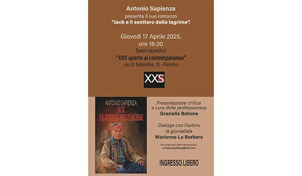 Antonio Sapienza presenta a Palermo il romanzo “Jack e il sentiero delle lagrime”. 