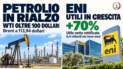 Petrolio oltre 100 dollari ed Eni vola con utili rettificati a 6,4 miliardi in crescita del 70 per cento