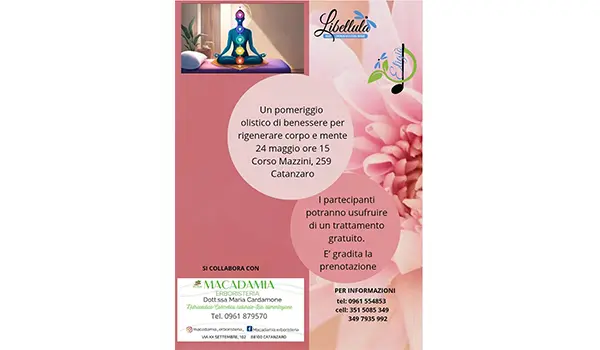 Corpo e mente in equilibrio: evento olistico gratuito il 24 maggio a Catanzaro - Tutti i dettagli