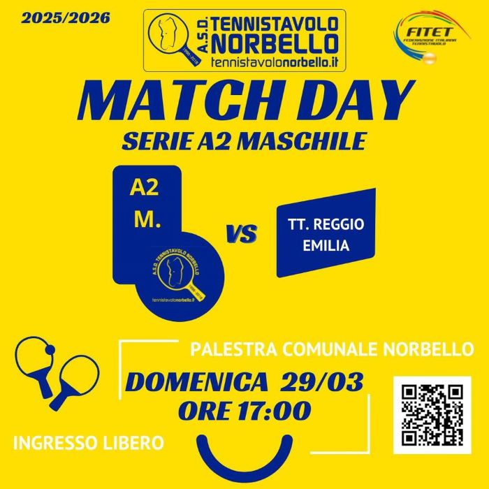 Tennistavolo Norbello: oggi arriva la capolista