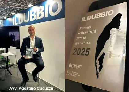 Bovalino:  Salone Internazionale del Libro di Torino. Terzo premio per Agostino Cucuzza al concorso “Il Dubbio-Premio Letteratura per la Giustizia”