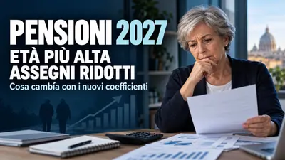Pensioni 2027, età più alta e assegni ridotti: cosa cambia con i nuovi coefficienti