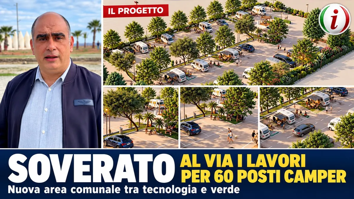 Soverato, avviati i lavori per 60 posti camper: il sindaco Daniele Vacca punta sul turismo all’aperto. Video