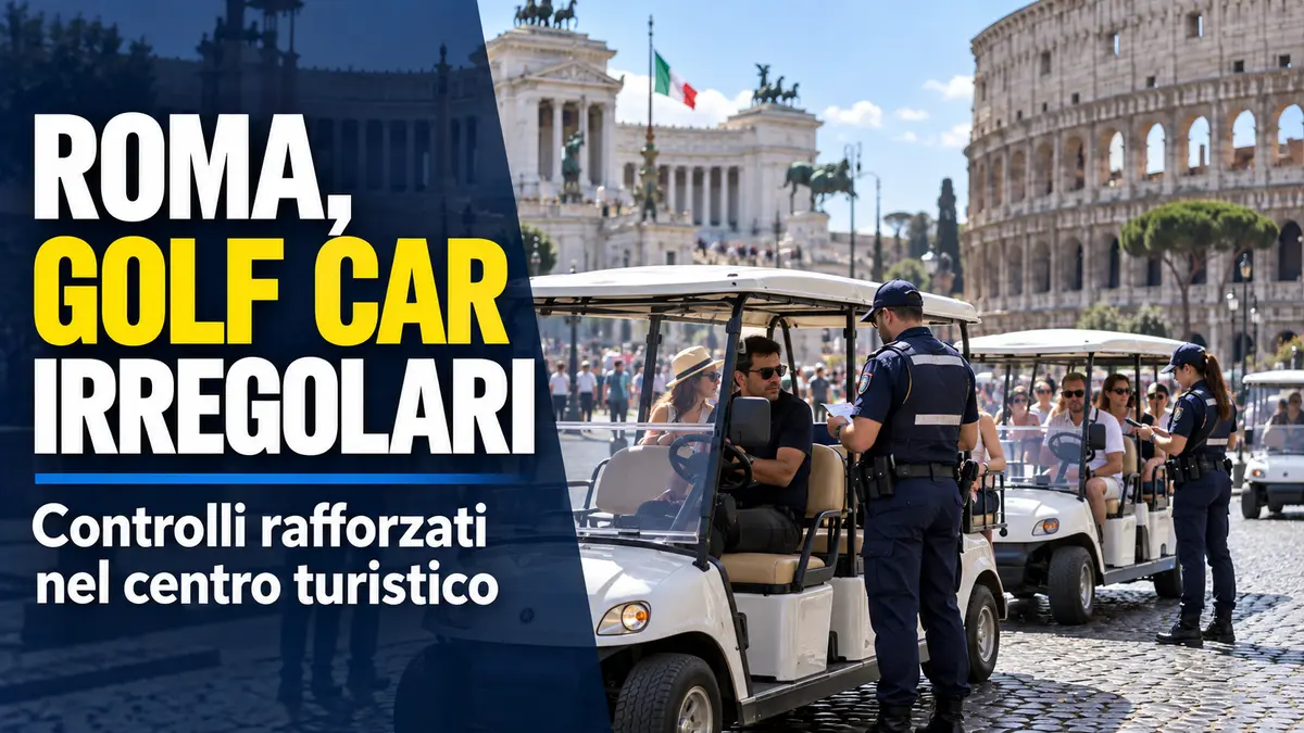 Roma sotto assedio delle golf car irregolari: controlli intensificati nel cuore turistico