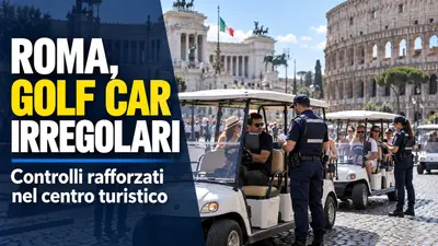 Roma sotto assedio delle golf car irregolari: controlli intensificati nel cuore turistico