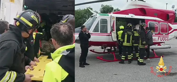Ritrovata viva la 74enne scomparsa: salvata dai Vvf grazie all’intervento dell’elicottero Drago VF57 (Video)