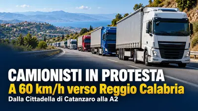Dalla Cittadella a Reggio Calabria i camionisti protestano viaggiando a 60 chilometri orari
