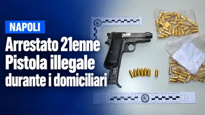 Arrestato 21enne a Napoli per possesso illegale di pistola durante i domiciliari
