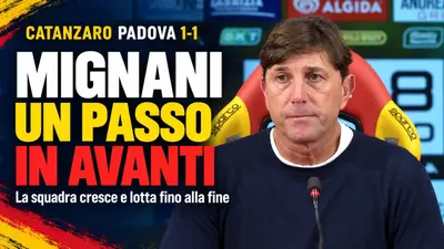 Catanzaro Padova Mignani vede la crescita e indica la strada per tornare a vincere. Video