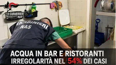Acqua servita in bar e ristoranti, allarme dopo i controlli dei Nas: irregolarità nel 54 per cento dei casi