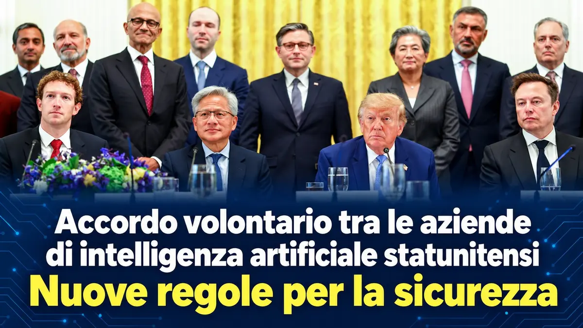 Accordo volontario tra le aziende di intelligenza artificiale statunitensi: nuove regole per la sicurezza